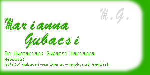 marianna gubacsi business card